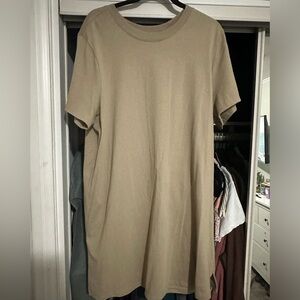 Crew neck mini tshirt dress